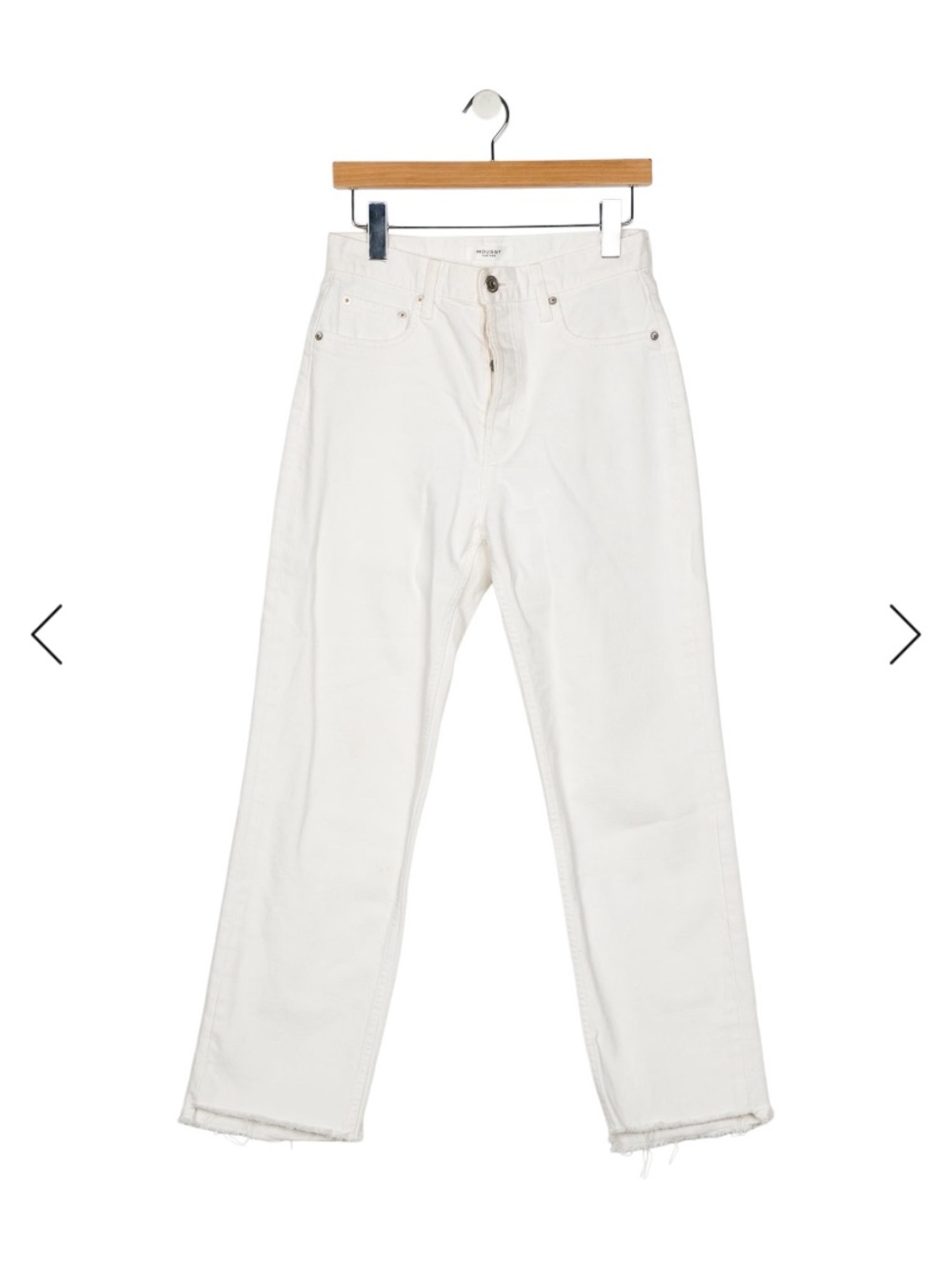 Moussy Vintage White Straight-Leg Jeans SZ 25